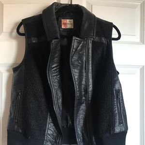 Ruff Hewn Black Leather Vest